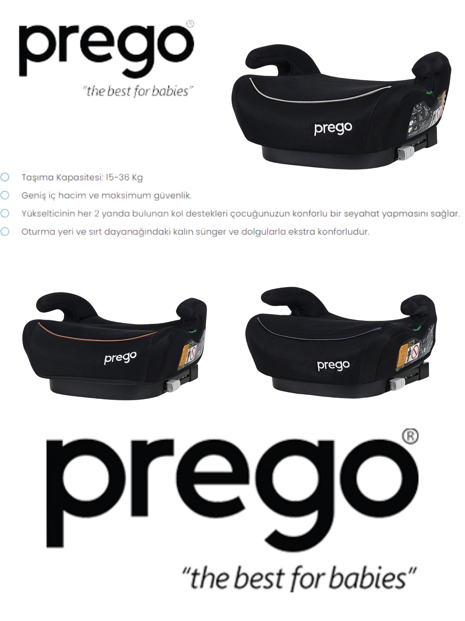 Prego 4052 Riofix Oto Koltuk Yükseltici 15-36 Kg Kiremit | Satın Al